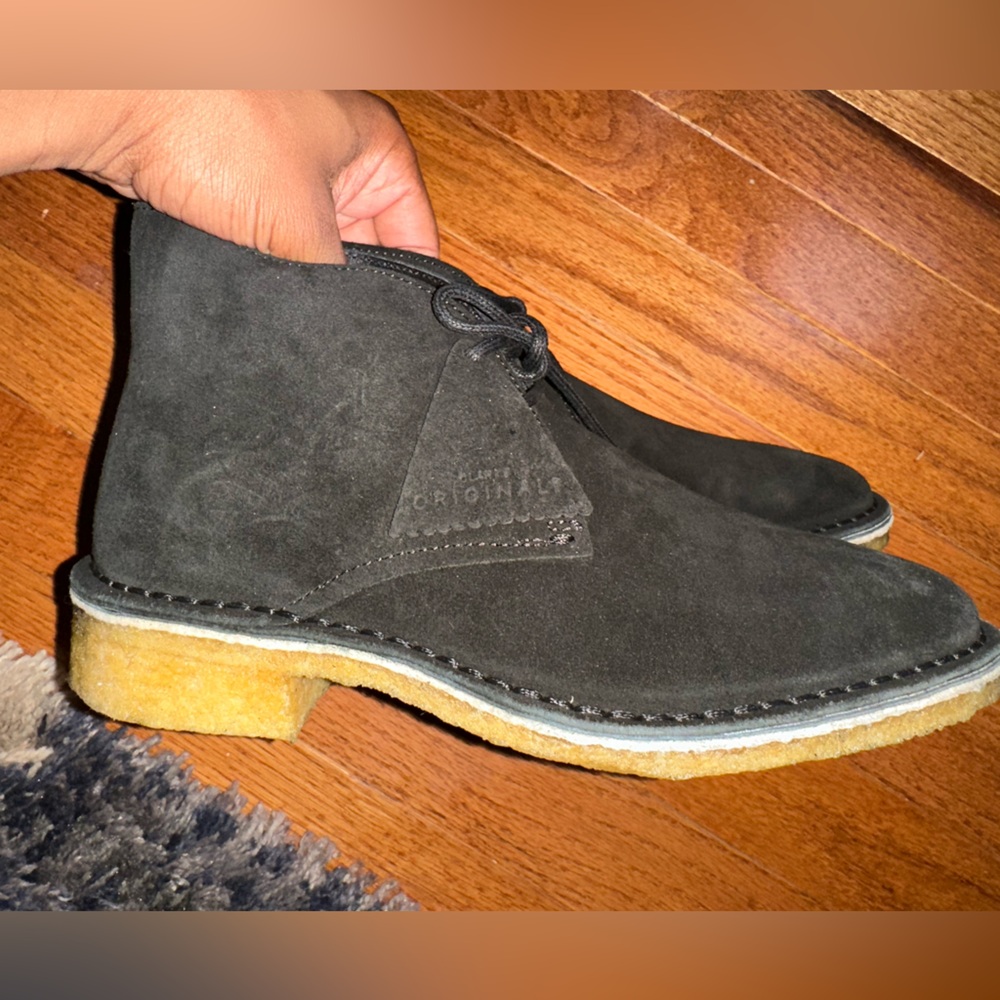Black Suede Clarks